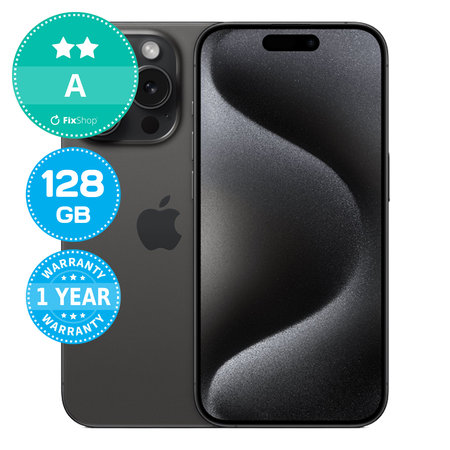 Apple iPhone 15 Pro Black Titanium 128GB A Refurbished