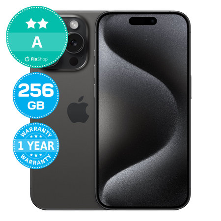 Apple iPhone 15 Pro Black Titanium 256GB A Refurbished