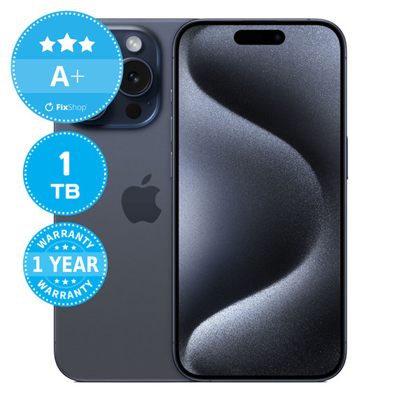 Apple iPhone 15 Pro Blue Titanium 1TB A+ Refurbished
