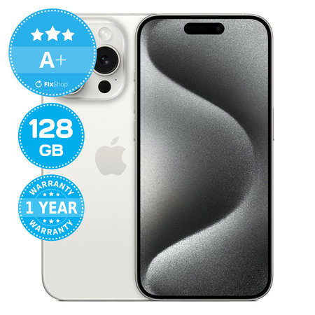 Apple iPhone 15 Pro White Titanium 128GB A+ Refurbished