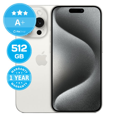 Apple iPhone 15 Pro White Titanium 512GB A+ Refurbished