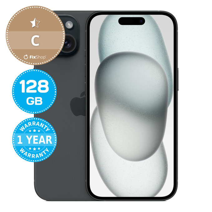 Apple iPhone 15 Black 128GB C Refurbished