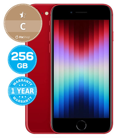 Apple iPhone SE (3rd Gen 2022) (PRODUCT)RED 256GB C Refurbished