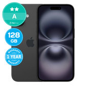 Apple iPhone 16 Black 128GB A Refurbished