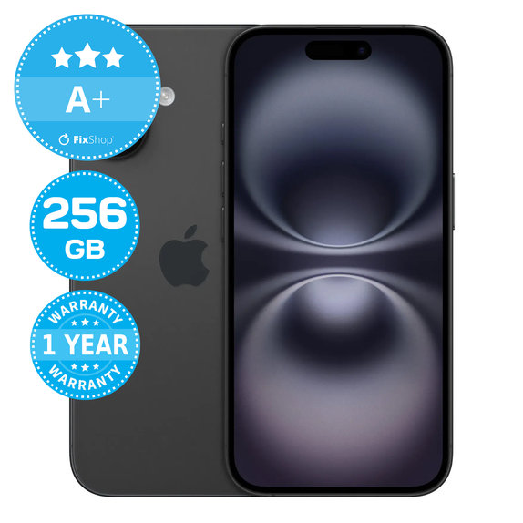 Apple iPhone 16 Black 256GB A+ Refurbished