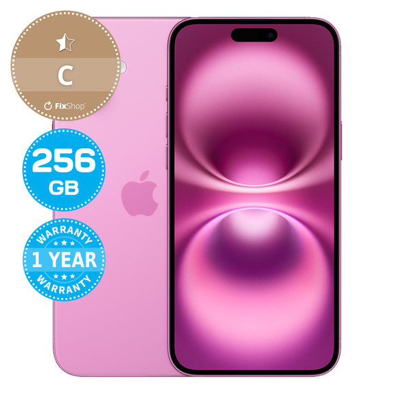 Apple iPhone 16 Plus Pink 256GB C Refurbished