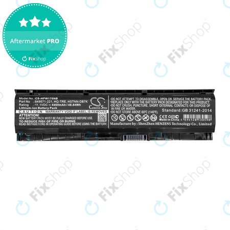 Batterie für HP 17, Omen 17, Pavilion 17, 4400mAh, Li-Ion, 11.1V, 849571-221, HQ
