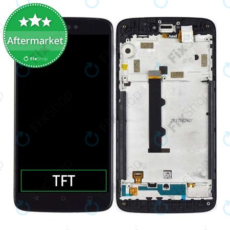 Motorola Moto C XT1754 - LCD Display + Touchscreen Front Glas + Rahmen (Gray) TFT