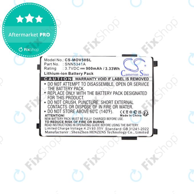 Batterie für Motorola V3688, V2188, L2000, V998+, 900mAh, Li-Ion, 3.7V, SNN5341A, HQ