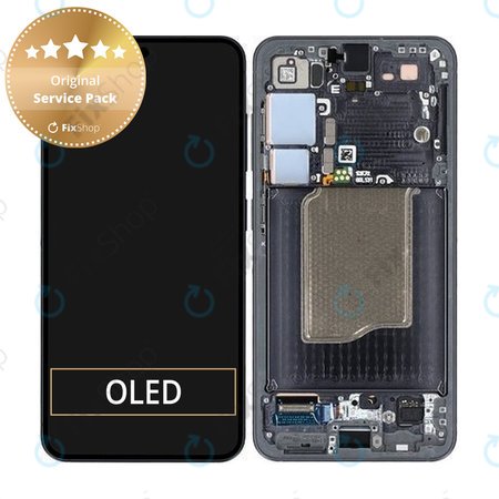 Samsung Galaxy S25 - LCD Display + Touchscreen Front Glas + Rahmen (Blueblack) - GH82-36329E Genuine Service Pack