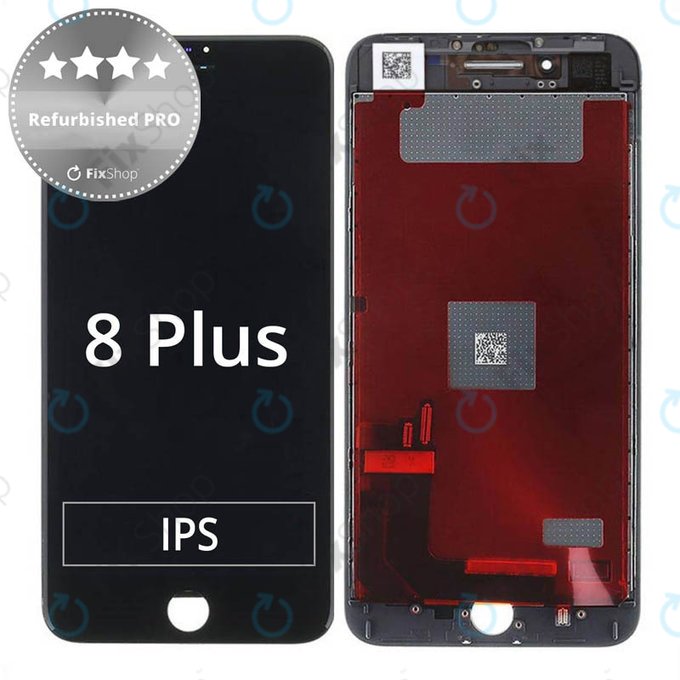 Apple iPhone 8 Plus - LCD Display + Touchscreen Front Glas + Rahmen (Black) Refurbished PRO
