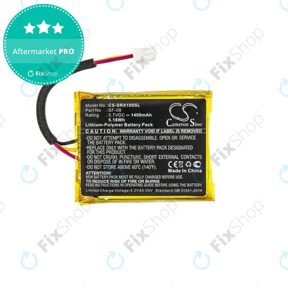 Batterie für Sony SRS-XB10, SRS-XB12, WH-L600, 1400mAh, Li-Pol, 3.7V, SF-08, HQ
