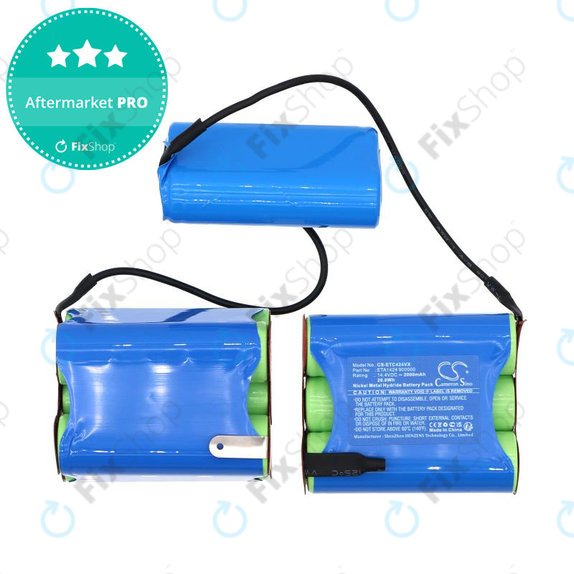 Akku batterie für ETA 1424 Carsha, 2000mAh, Ni-MH, 14.4V, ETA1424 900000, HQ