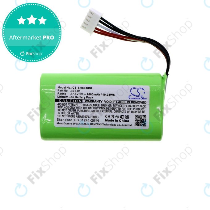 Batterie für Sony SRS X3, XB2, XB20, 2600mAh, Li-Ion, 7.4V, ST-01, HQ