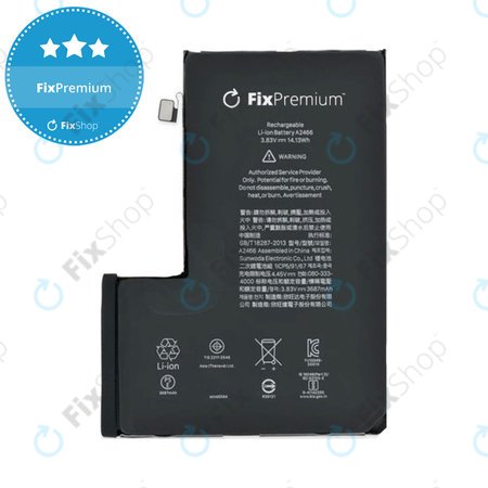 Apple iPhone 12 Pro Max - Akku Batterie A2466 3687mAh FixPremium