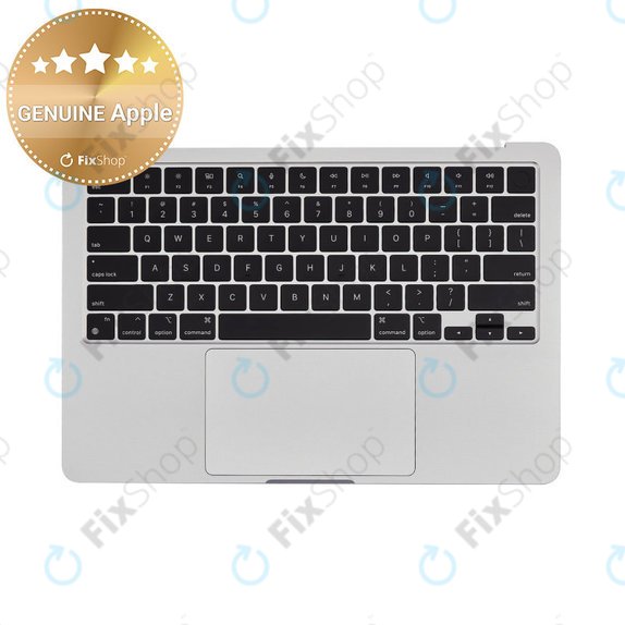Oberer Tastaturrahmen für MacBook Air 13", A3113 (2024), mit US-Tastatur und Akku, Silver, 661-40228, Genuine Apple