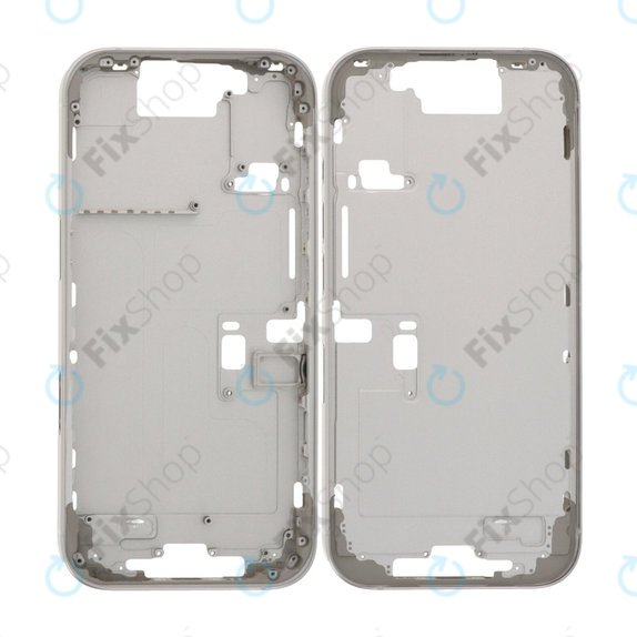 Apple iPhone 16 Pro - Mittelrahmen + Ein-/Ausschalter + Lautstärketasten (White Titanium)