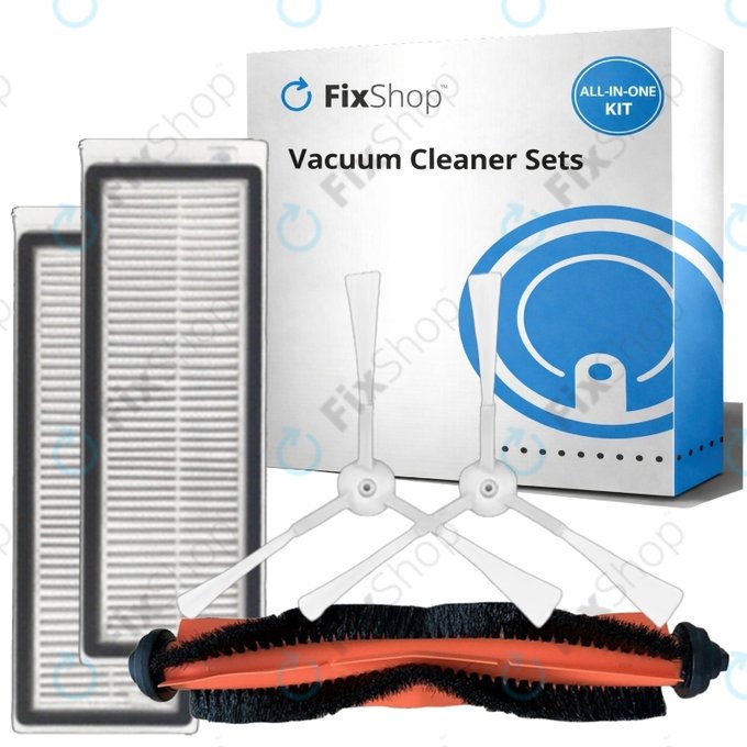 Ersatzteilset für Xiaomi Mi Robot Vacuum Mop Essential (Mijia G1) (1x Hauptbürste, 2x Filter, 2x Seitenbürste)