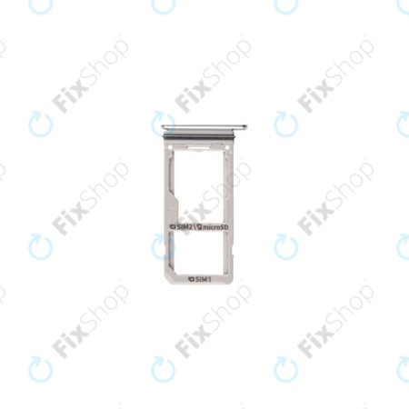 Samsung Galaxy S8 Plus G955F - SIM + SD Steckplatz Slot (Arctic Silver) - GH98-41557B, GH98-41131B Genuine Service Pack