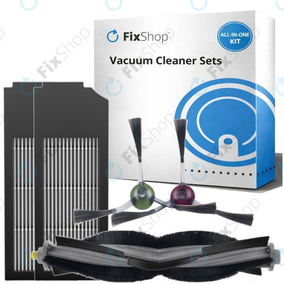 Ersatzteilset für Ecovacs X1 Omni, T10 (1x Hauptbürste, 2x Filter, 2x Seitenbürste)