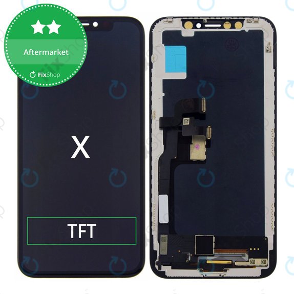 Display für iPhone X, Touchscreen-Glas mit Rahmen