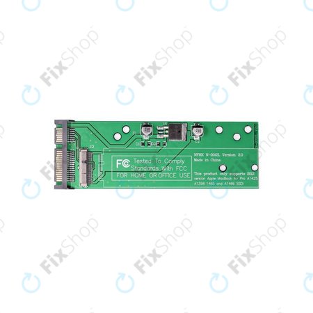 Apple MacBook Air 11" A1465, Air 13" A1466, Pro 13" A1425, Pro 15" A1398 (Mid 2012, Late 2012) - SSD-Ersatz-SATA-Adapter