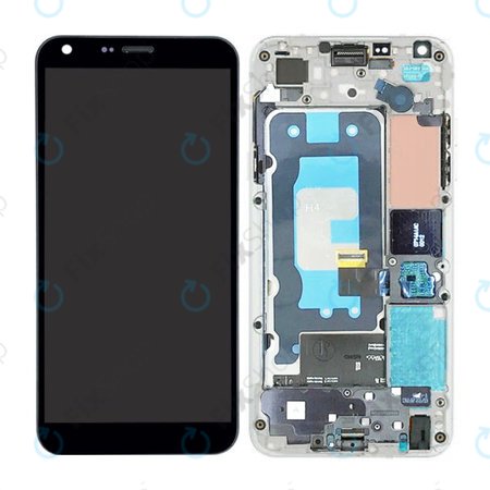 LG Q6 M700N - LCD Display + Touchscreen front Glas + Rahmen (Weiß)