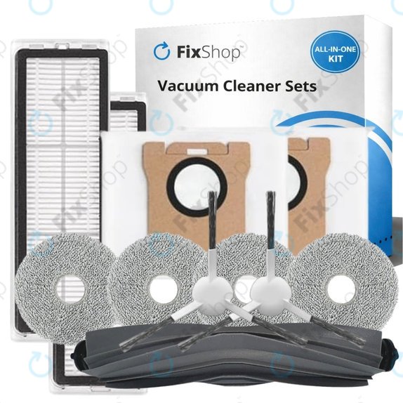 Ersatzteilset für Xiaomi Dreame L10s Ultra, Xiaomi Dreame L10s Pro (1x Hauptbürste, 2x Filter, 2x Seitenbürste, 4x Wischtuch, 2x Staubbeutel)
