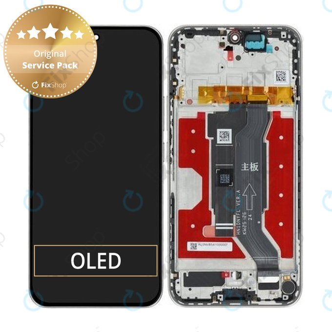 Honor 400 - LCD Display + Touchscreen Front Glas + Rahmen (Desert Gold) - 0235APNU Genuine Service Pack