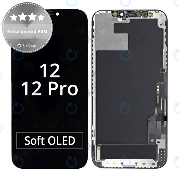 Apple iPhone 12, 12 Pro - LCD Display + Touchscreen Front Glas + Rahmen Refurbished PRO