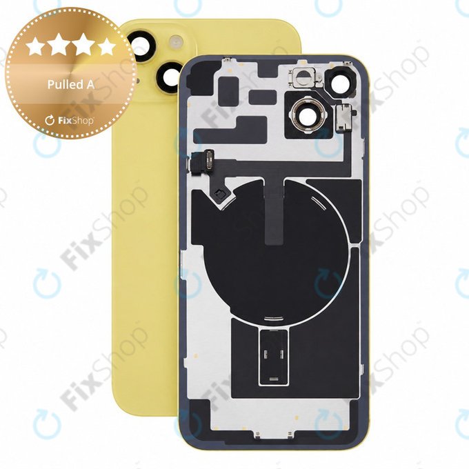 Glas der Rückabdeckung für iPhone 14 Plus, Yellow, Pulled A