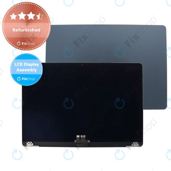 Apple MacBook Air 15" M2 A2941 (2023), M3 A3114 (2024) - LCD Display + Frontglas + Abdeckung (Midnight) Refurbished