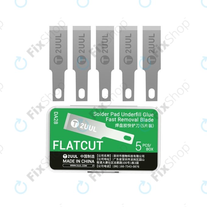 Klingen zum Entfernen von Underfill-Kleber, Flachschnitt, 2UUL DA28, 5 Stk./Packung