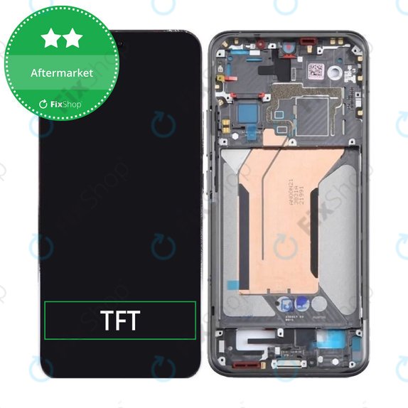 Xiaomi 14 23127PN0CC - LCD Display + Touchscreen Front Glas + Rahmen (Black) TFT
