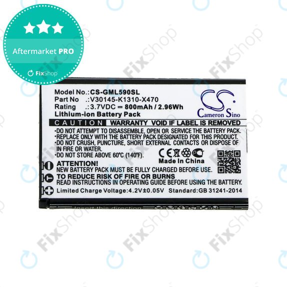 Akku batterie für Saiet Lumina, Ready, Single, Brondi Amico Favoloso, Gigaset GI390, 590, 800mAh, Li-Ion, 3.7V, V30145-K1310-X470, HQ