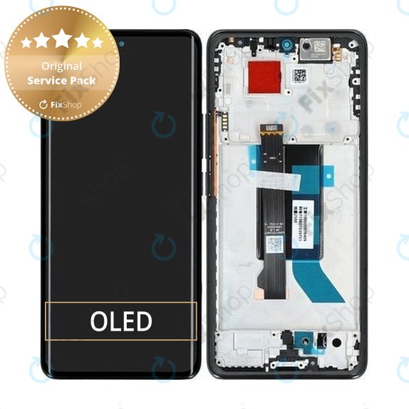 Xiaomi Poco X7 24095PCADG - LCD Display + Touchscreen Front Glas + Rahmen (Black) - 5600010O16P00 Genuine Service Pack