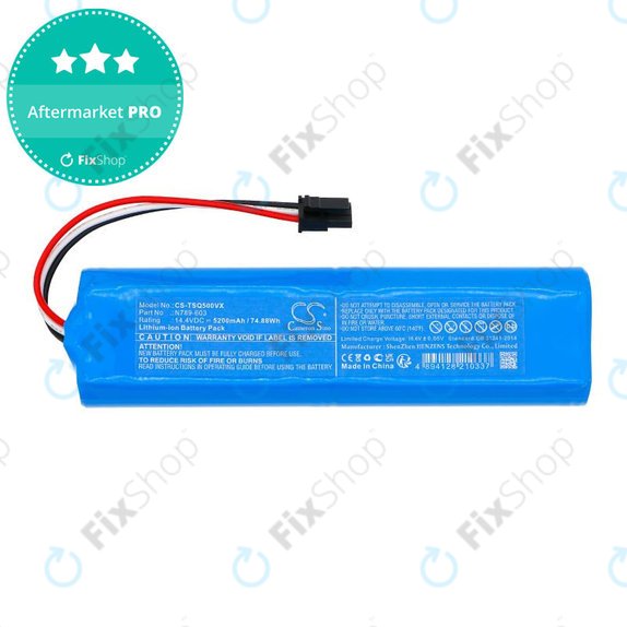 Akku batterie für Tesla Robostar iQ500, iQ600, 5200mAh, Li-Ion, 14.4V, N789-603, HQ