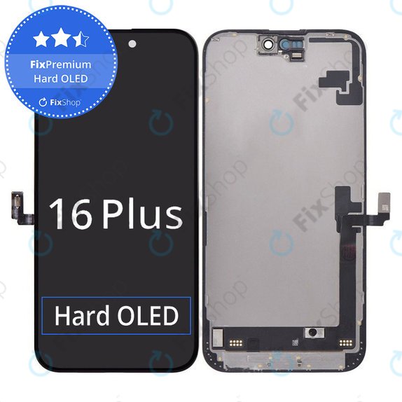 Apple iPhone 16 Plus - LCD Display + Touchscreen Front Glas + Rahmen Hard OLED FixPremium