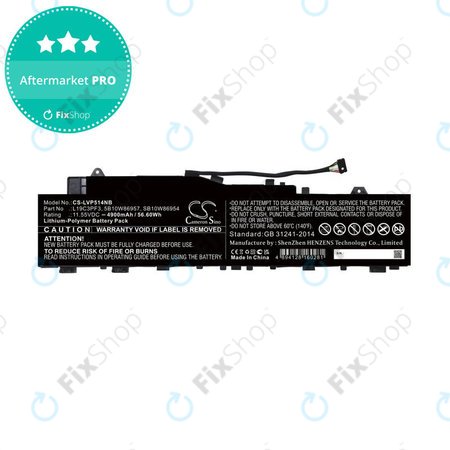 Akku batterie für Lenovo Ideapad 5 14, Xiaoxin Air 14 2020, 4900mAh, Li-Pol, 11.55V, 5B10W86957, HQ