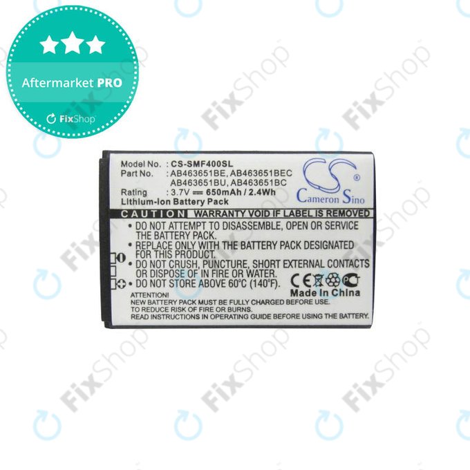 Samsung C, F, I, J, L, M, P, Rex, S-series - Akku Batterie AB463651BE, AB463651BEC, AB463651BC, AB463651BU 650mAh HQ