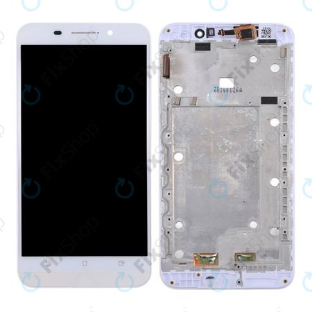 Asus Zenfone Max ZC550KL - LCD Display + Touchscreen front Glas + Rahmen (Weiß)