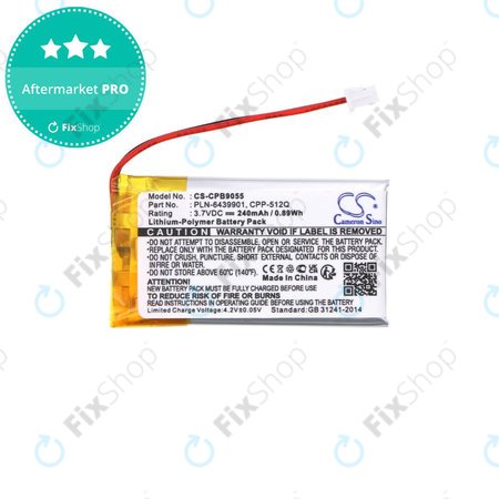 Batterie für Plantronics, Avaya, 240mAh, Li-Pol, 3.7V, 65358-01, HQ