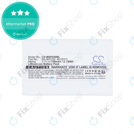 Akku batterie für Cipherlab 8300-L, Metrologic MK5502, 750mAh, Li-Ion, 3.7V, BA-80S700, HQ