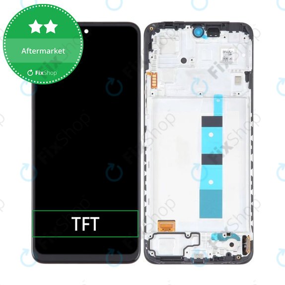 Xiaomi Redmi Note 12 - LCD Display + Touchscreen Front Glas + Rahmen (Onyx Grey) TFT