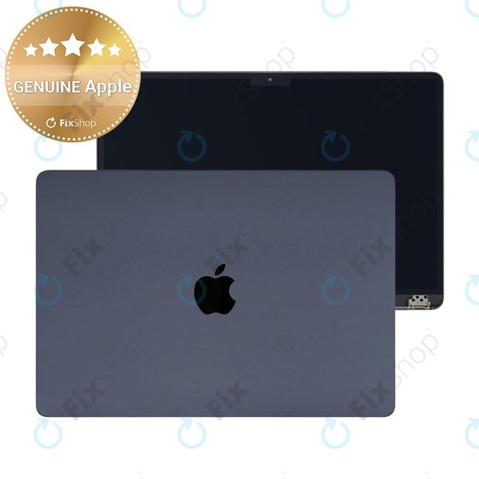 LCD-Display für MacBook Air 15", A3114 (2024), mit Frontglas und Deckel, Midnight, 661-40262, Genuine Apple