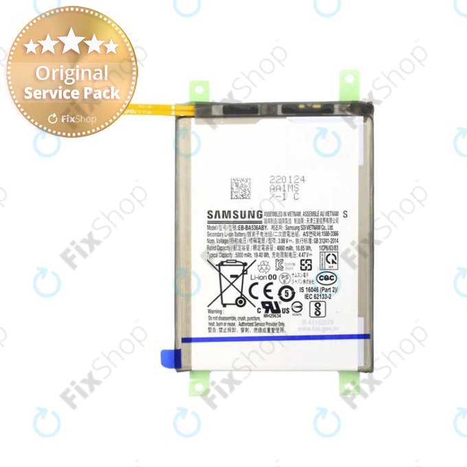 Samsung Galaxy A33 5G A336B - Akku Batterie EB-BA536ABY 5000mAh - GH82-28146A Genuine Service Pack