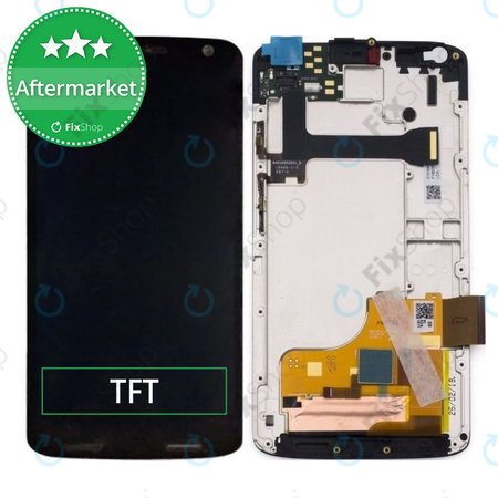 Motorola Moto X Force XT1581 - LCD Display + Touchscreen Front Glas + Rahmen (Black) TFT