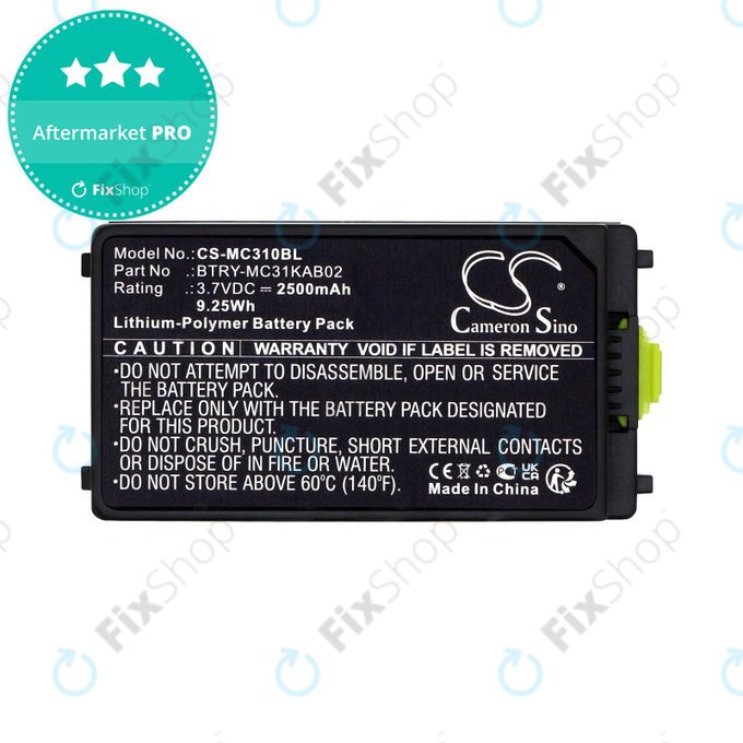 Akku batterie für Symbol, Zebra MC3100, MC3190, 2500mAh, Li-Pol, 3.7V, BTRY-MC31KAB02, HQ