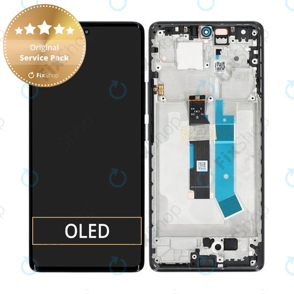 Xiaomi Redmi Note 14 Pro 4G 24116RACCG - LCD Display + Touchscreen Front Glas + Rahmen (Midnight Black) - 560003000O600 Genuine Service Pack