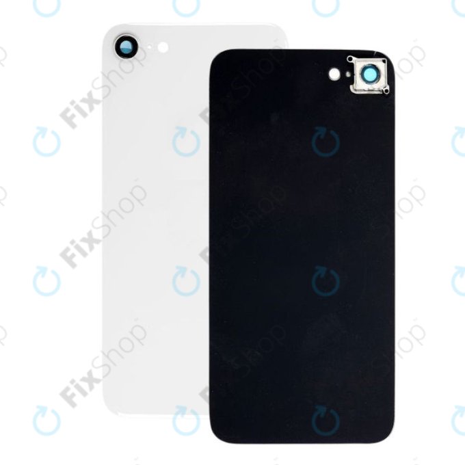 Apple iPhone SE (2nd Gen 2020) - Backcover Glas + Rückfahrkameraglas (White)